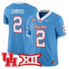 Zeon Chriss Jersey #2 Houston Cougars 2025 Vapor Limited Stitched Football