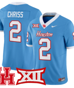 Zeon Chriss Jersey #2 Houston Cougars 2025 Vapor Limited Stitched Football