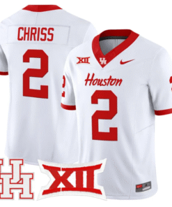 Alternative view of Zeon Chriss Jersey #2 Houston Cougars 2025 Vapor Limited Stitched Football