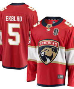 Aaron Ekblad 5 Florida Panthers 2025 Stanley Cup Final Home Breakaway Men Jersey Red