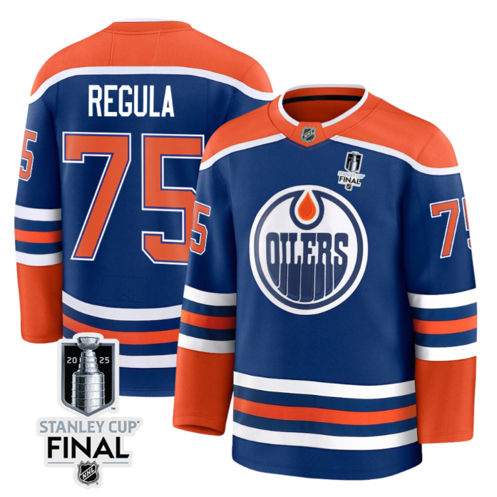 Alec Regula Jersey 75 Edmonton Oilers 2025 Stanley Cup Final Home Breakaway Stitched Hockey 2 Alec Regula Jersey 75 Edmonton Oilers 2025 Stanley Cup Final Home Breakaway Stitched Hockey - Image 2