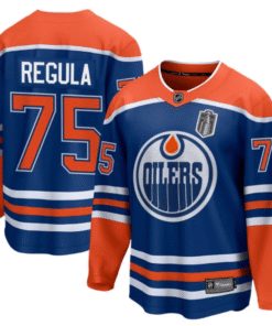 Alec Regula Jersey 75 Edmonton Oilers 2025 Stanley Cup Final Home Breakaway Stitched Hockey