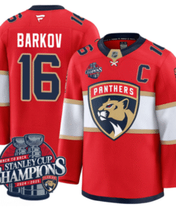 Aleksander Barkov Jersey 16 Florida Panthers 2025 Stanley Cup Back To Back Red
