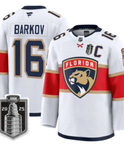 Aleksander Barkov Jersey 16 Florida Panthers 2025 Stanley Cup Final White
