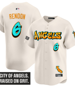 Anthony Rendon Jersey 6 Los Angeles Angels Graffiti Halo Drop Stitched Cream