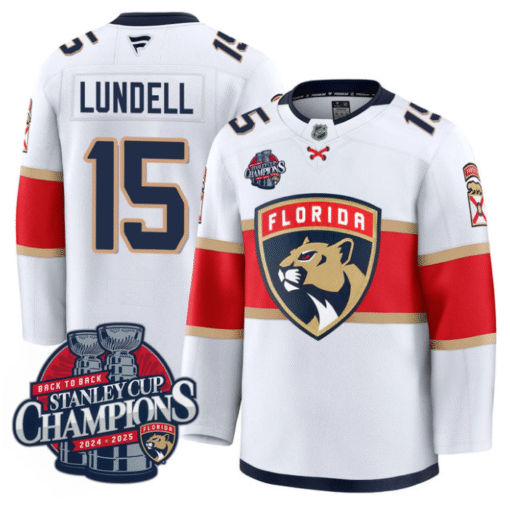 Anton Lundell Jersey #15 Florida Panthers 2025 Stanley Cup Champions Stitched Hockey - Image 3