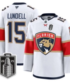 Alternative view of Anton Lundell Jersey #15 Florida Panthers 2025 Stanley Cup Final Stitched Hockey