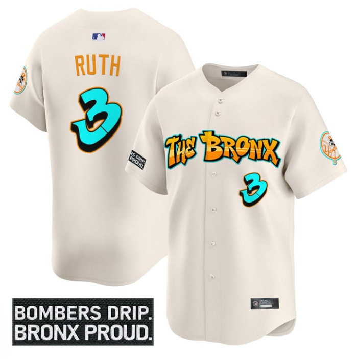 Babe Ruth Jersey #3 Yankees Graffiti Bronx Bombers Edition Stitched Baseball 1 Babe Ruth Jersey #3 Yankees Graffiti Bronx Bombers Edition Stitched Baseball