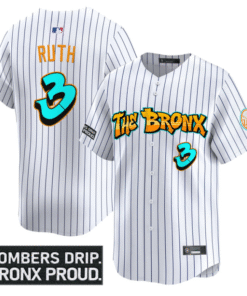 Alternative view of Babe Ruth Jersey #3 Yankees Graffiti Bronx Bombers Edition Stitched Baseball