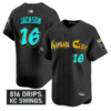Bo Jackson Jersey #16 Kansas City Royals Graffiti Crown Drop Stitched Baseball