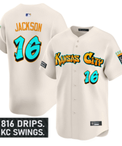 Bo Jackson Jersey 16 Kansas City Royals Graffiti Crown Drop Stitched Cream
