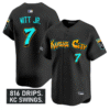 Bobby Witt Jr Jersey #7 Kansas City Royals Graffiti Crown Drop Stitched Baseball