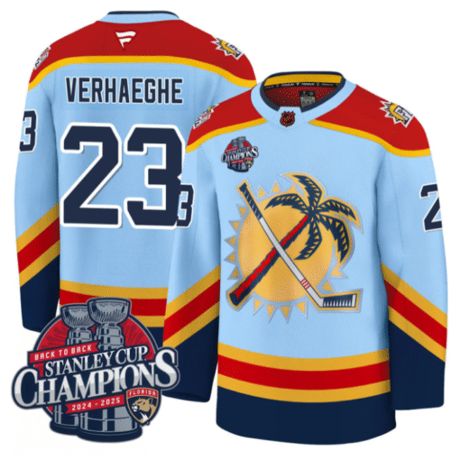 Carter Verhaeghe Jersey #23 Florida Panthers 2025 Stanley Cup Back To Back Stitched Hockey