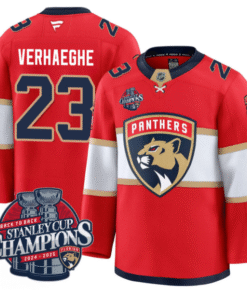 Carter Verhaeghe Jersey 23 Florida Panthers 2025 Stanley Cup Back To Back Red
