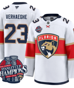 Alternative view of Carter Verhaeghe Jersey #23 Florida Panthers 2025 Stanley Cup Back To Back Stitched Hockey