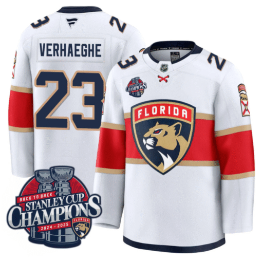 Carter Verhaeghe Jersey #23 Florida Panthers 2025 Stanley Cup Back To Back Stitched Hockey - Image 2