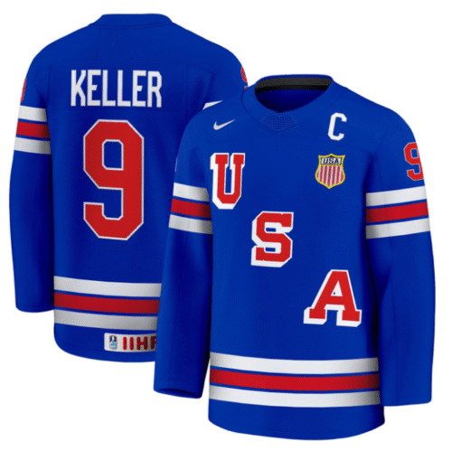 Clayton Keller Jersey #9 USA Hockey 2025 Premium Stitched Hockey