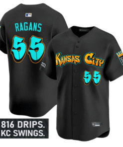 Cole Ragans Jersey #55 Kansas City Royals Graffiti Crown Drop Stitched Baseball