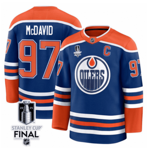 Connor McDavid Jersey 97 Edmonton Oilers 2025 Stanley Cup Final Home Breakaway Stitched Hockey - Image 2