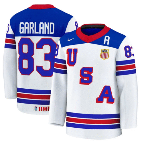Conor Garland Jersey #83 USA Hockey 2025 Premium Stitched Hockey - Image 2