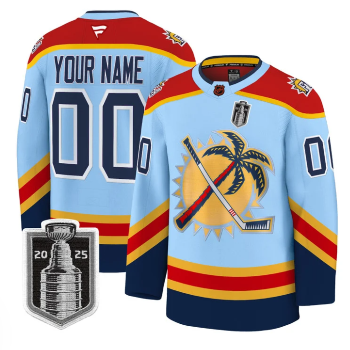 Custom Florida Panthers Jersey 2025 Stanley Cup Final Premium Stitched Hockey 1 Custom Florida Panthers Jersey 2025 Stanley Cup Final Premium Stitched Hockey