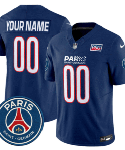 Custom Paris Saint-Germain 2025 Jersey Name, Number Football Stitched Navy