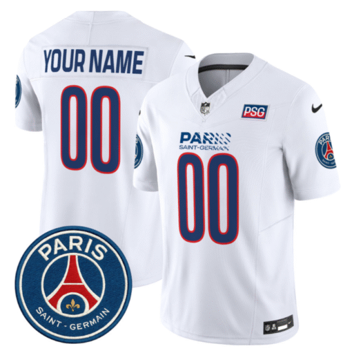 Custom Paris Saint-Germain 2025 Jersey Name, Number Football Stitched White