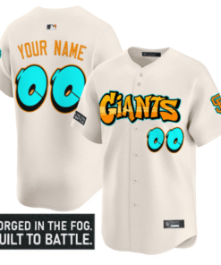 Alternative view of Custom San Francisco Giants Jersey Graffiti Fog City Drop Stitched Baseball