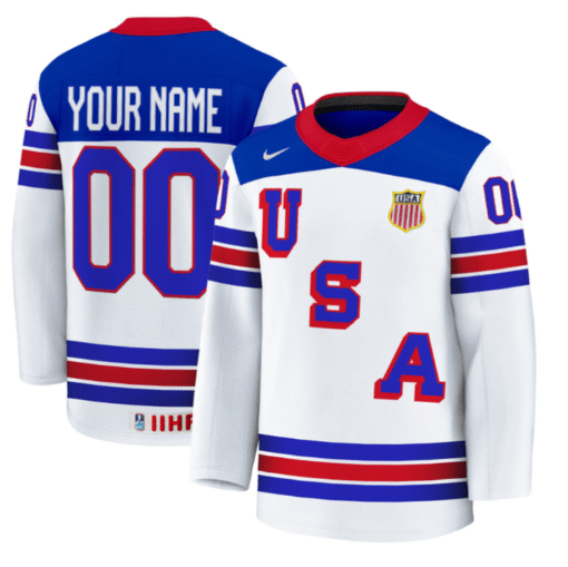 Custom USA Hockey Jersey Name and Number 2025 Premium Stitched Hockey - Image 2