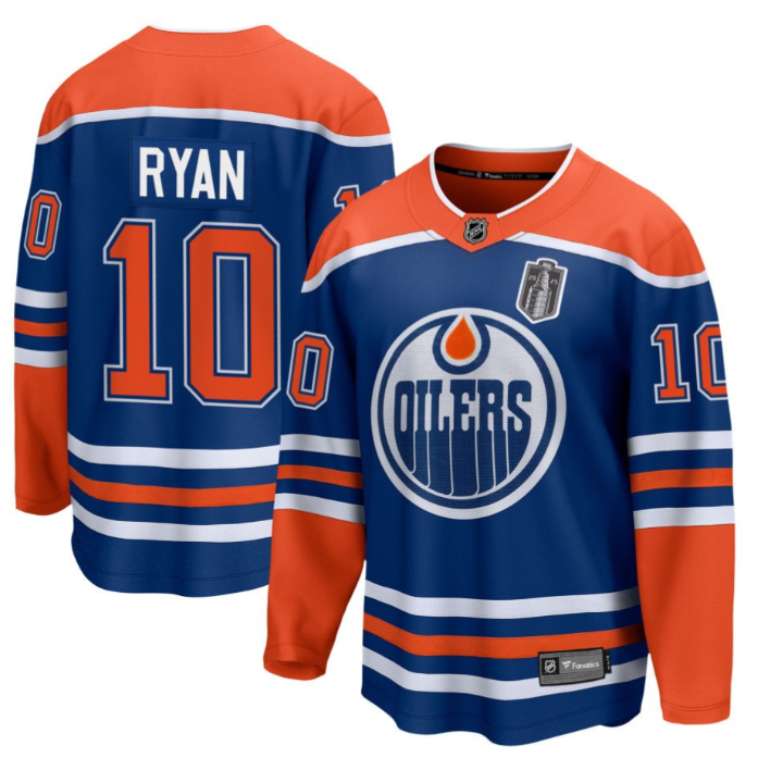 Derek Ryan Jersey 10 Edmonton Oilers 2025 Stanley Cup Final Home Breakaway Stitched Hockey 1 Derek Ryan Jersey 10 Edmonton Oilers 2025 Stanley Cup Final Home Breakaway Stitched Hockey