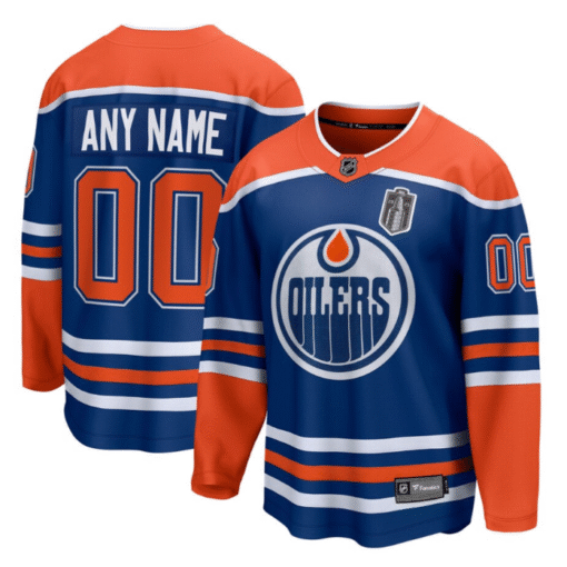 Custom Edmonton Oilers Jersey 2025 Stanley Cup Final Home Breakaway Stitched Hockey