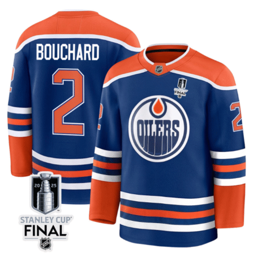 Evan Bouchard Jersey 2 Edmonton Oilers 2025 Stanley Cup Final Home Breakaway Stitched Hockey - Image 2