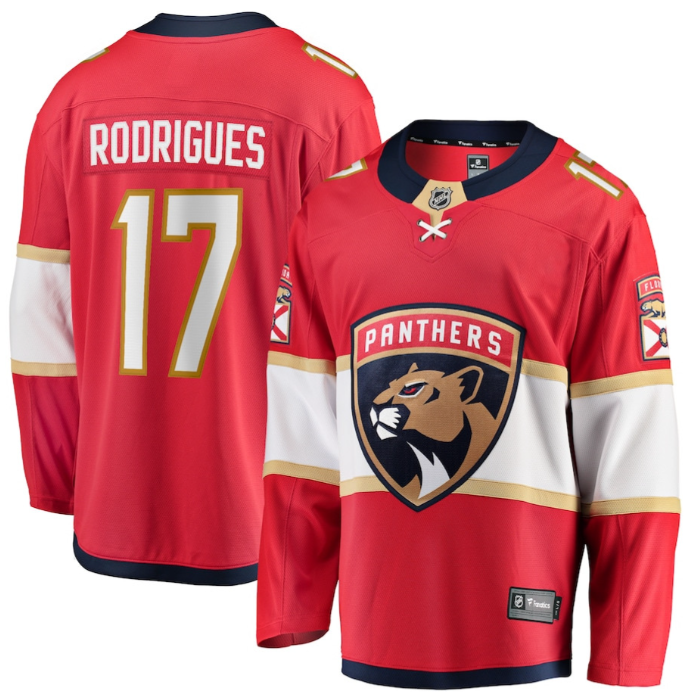 Evan Rodrigues Jersey 17 Florida Panthers 2025 Breakaway Player Stitched Hockey 1 Evan Rodrigues Jersey 17 Florida Panthers 2025 Breakaway Player Stitched Hockey
