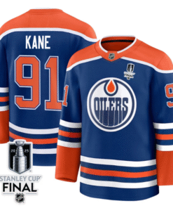 Alternative view of Evander Kane Jersey 91 Edmonton Oilers 2025 Stanley Cup Final Home Breakaway Stitched Hockey