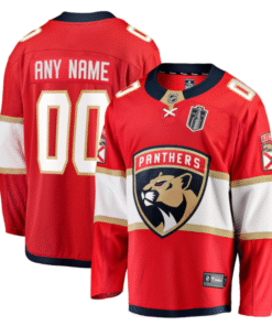Florida Panthers 2025 Stanley Cup Final Home Breakaway Custom Men Jersey Red