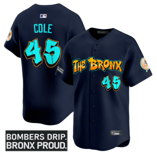 Gerrit Cole Jersey #45 Yankees Graffiti Bronx Bombers Edition Stitched Baseball - Image 2