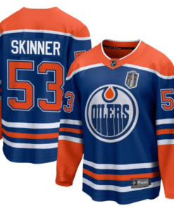 Jeff Skinner Jersey 53 Edmonton Oilers 2025 Stanley Cup Final Home Breakaway Stitched Hockey