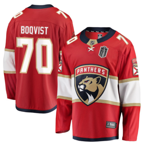 Jesper Boqvist Jersey 70 Florida Panthers 2025 Stanley Cup Final Home Breakaway Stitched Hockey
