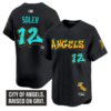 Jorge Soler Jersey #12 Los Angeles Angels Graffiti Halo Drop Edition Stitched Baseball