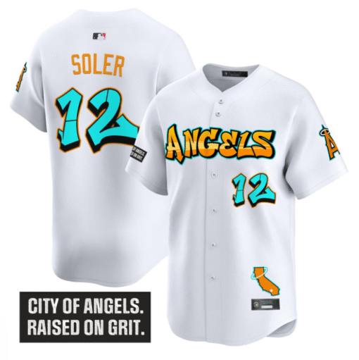 Jorge Soler Jersey #12 Los Angeles Angels Graffiti Halo Drop Edition Stitched Baseball - Image 2