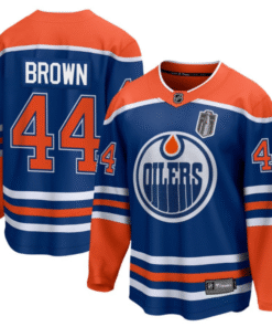 Josh Brown Jersey 44 Edmonton Oilers 2025 Stanley Cup Final Home Breakaway Stitched Hockey