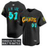 Jung Hoo Lee Jersey #51 San Francisco Giants Graffiti Fog City Drop Stitched Baseball
