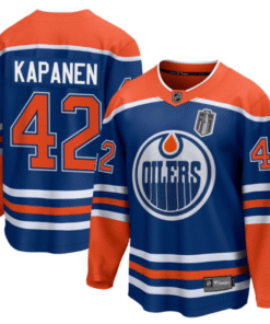 Kasperi Kapanen Jersey 42 Edmonton Oilers 2025 Stanley Cup Final Home Breakaway Stitched Hockey