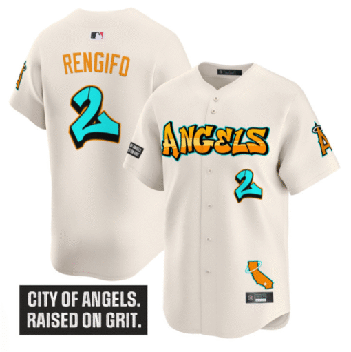 Luis Rengifo Jersey #2 Los Angeles Angels Graffiti Halo Drop Edition Stitched Baseball - Image 4