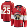 Mackie Samoskevich Jersey 25 Florida Panthers 2025 Stanley Cup Final Home Breakaway Stitched Hockey
