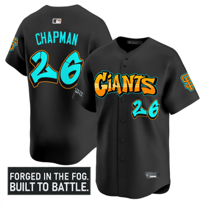 Matt Chapman Jersey #26 San Francisco Giants Graffiti Fog City Drop Stitched Baseball 1 Matt Chapman Jersey #26 San Francisco Giants Graffiti Fog City Drop Stitched Baseball