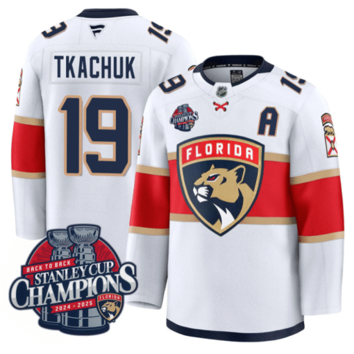 Matthew Tkachuk Jersey #19 Florida Panthers 2025 Stanley Cup Back To Back Stitched Hockey - Image 2