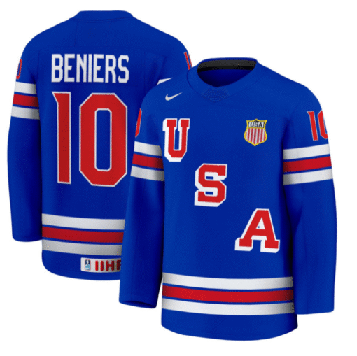 Matty Beniers Jersey #10 USA Hockey 2025 Premium Stitched Hockey