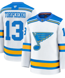 Men Alexey Toropchenko Jersey 13 St. Louis Blues 2025 26 Premium Stitched White