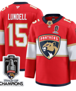 Men Anton Lundell Jersey 15 Florida Panthers 2025 Stanley Cup Champions Red